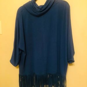 Terre Bleue Size Large Womens Cowl Neck Top